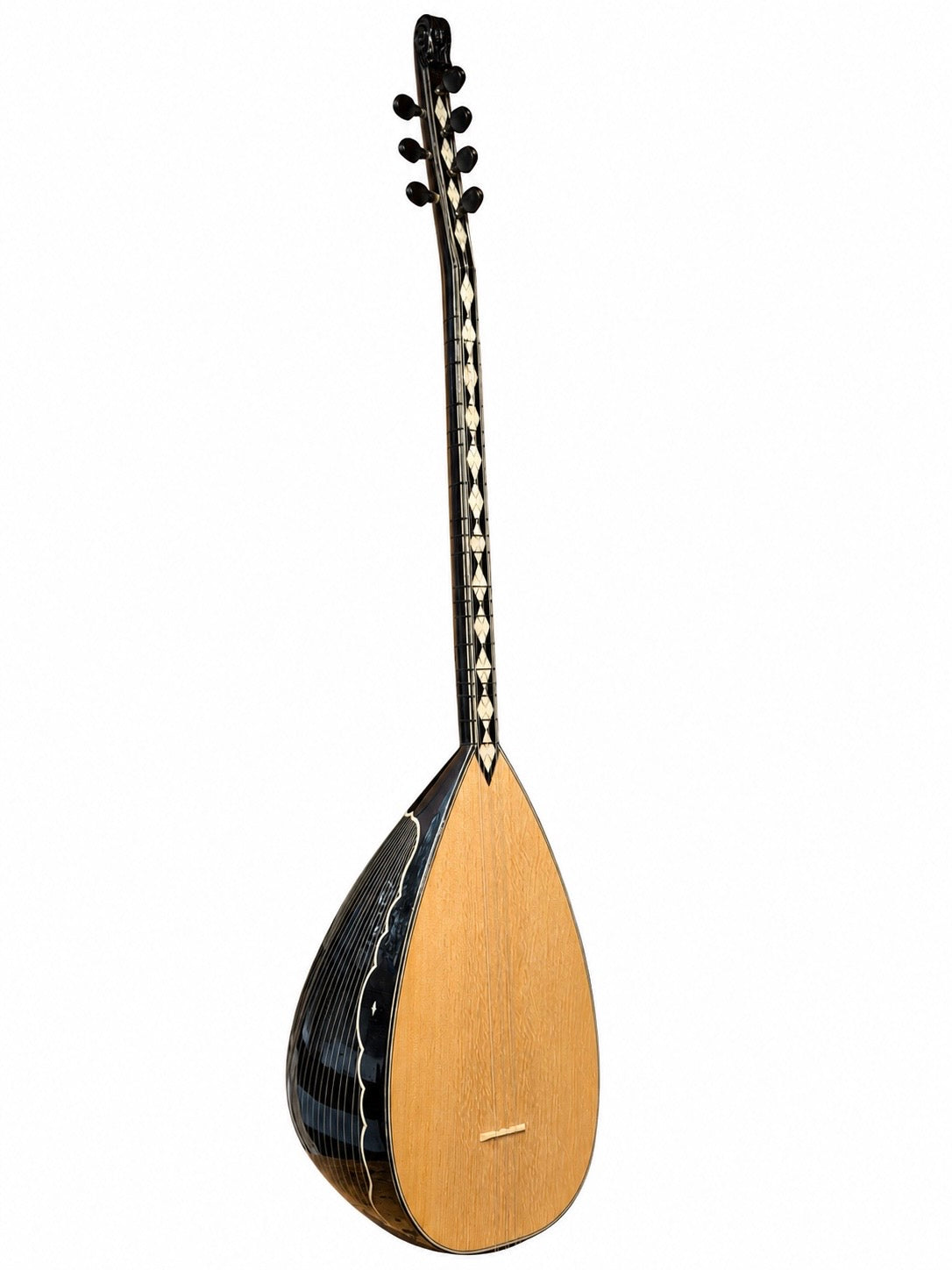 Ahmet Kaya anısına kısa sap bağlama saz KAYA-4 siyah ceviz kasasıyla Sala