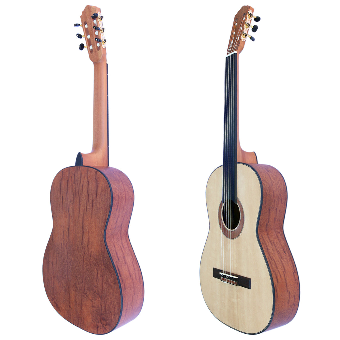Sala Muzik COP-404 fretless classical guitar, handcrafted spruce top with pomela back