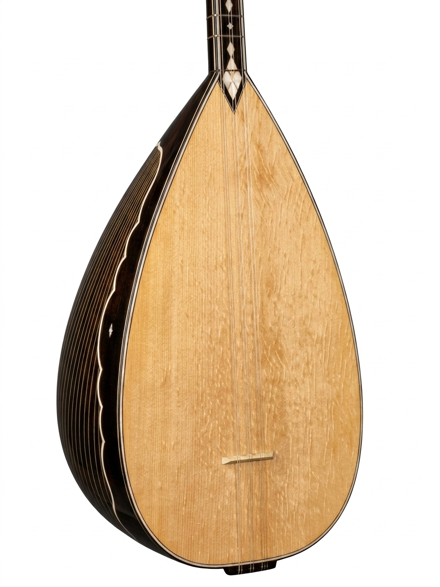 Ahmet Kaya anısına bağlama saz KAYA-4 el yapımı 43cm kasa 76cm ölçekli Sala