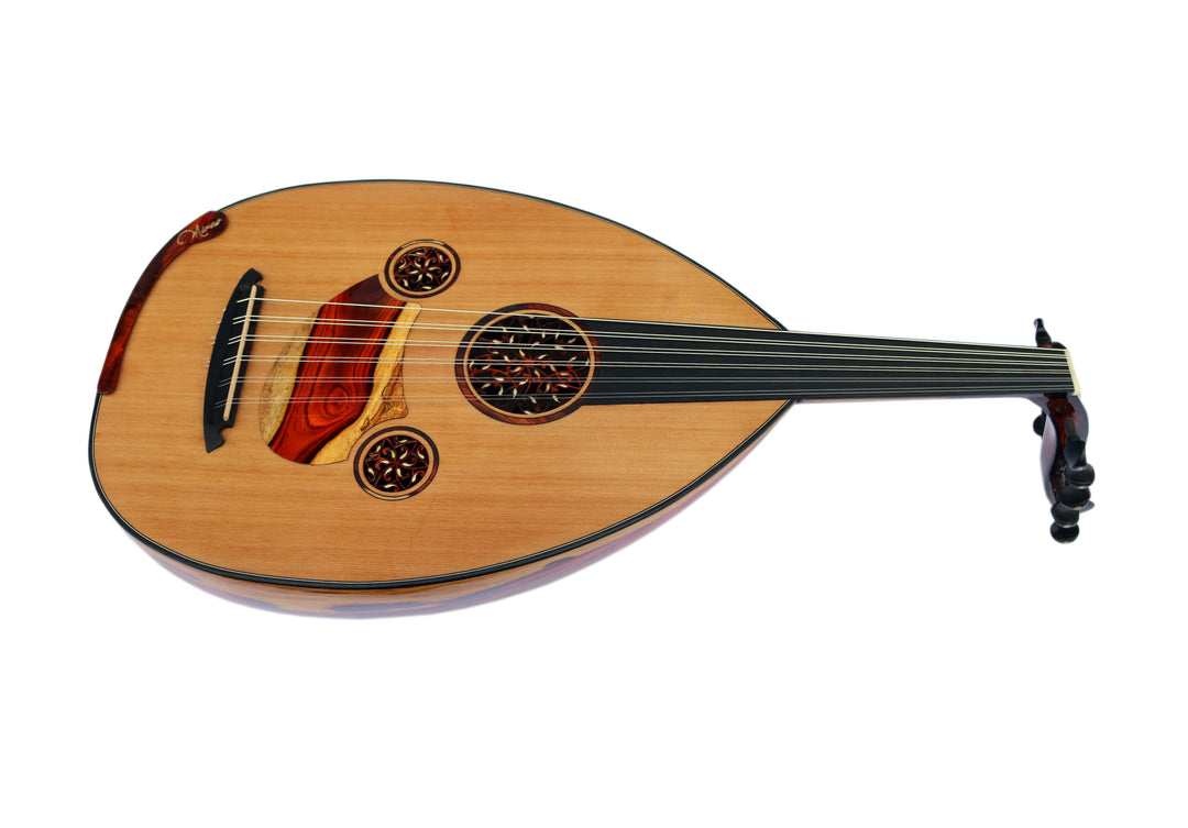 Turkish oud MRS-16 with adjustable bridge system and Cocobolo pickguard