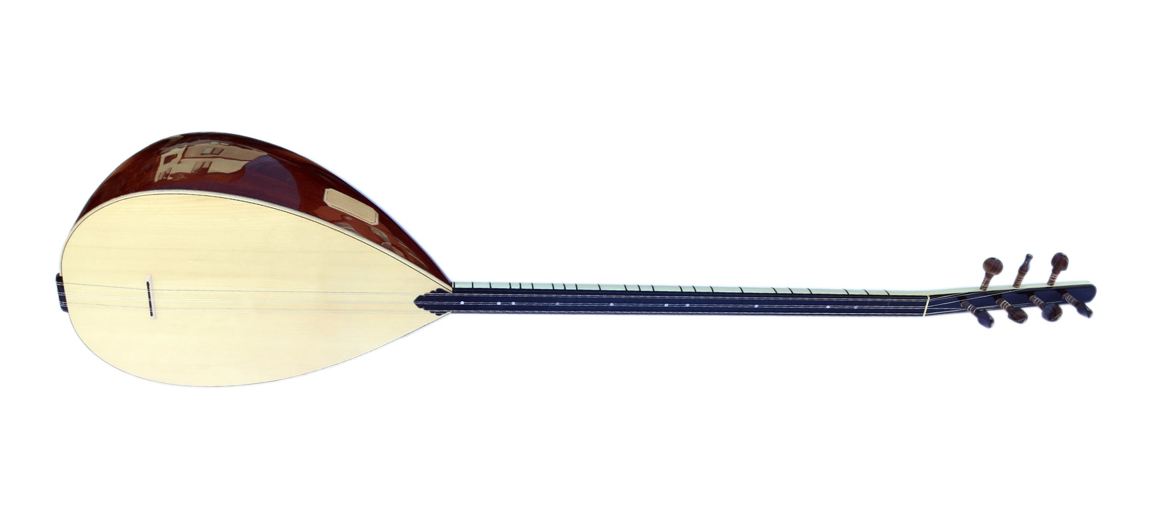 Profesyonel uzun sap elektrik akustik bağlama saz ALB-305 ardıç kasasıyla Sala