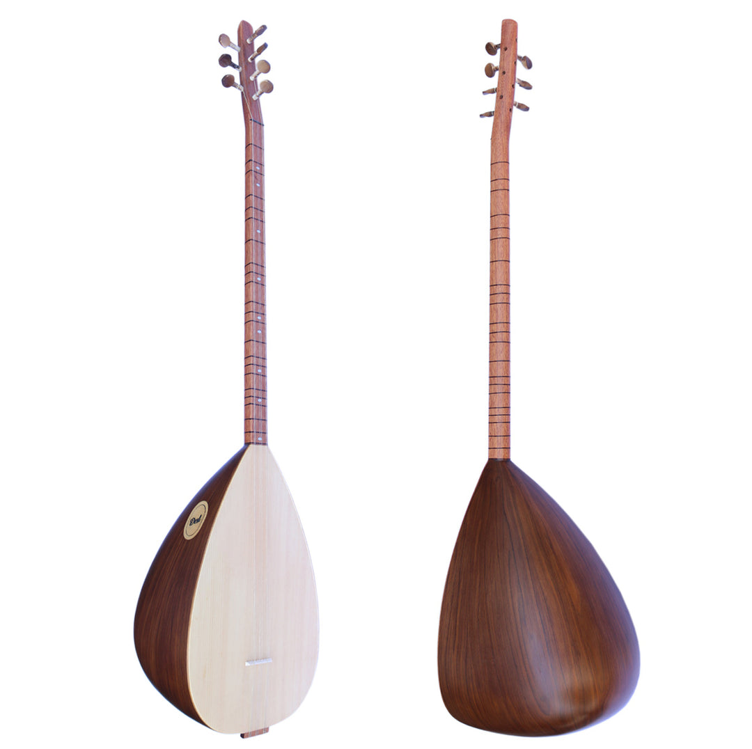 Turkish long neck walnut baglama saz ASL-202 with spruce top and 23 frets
