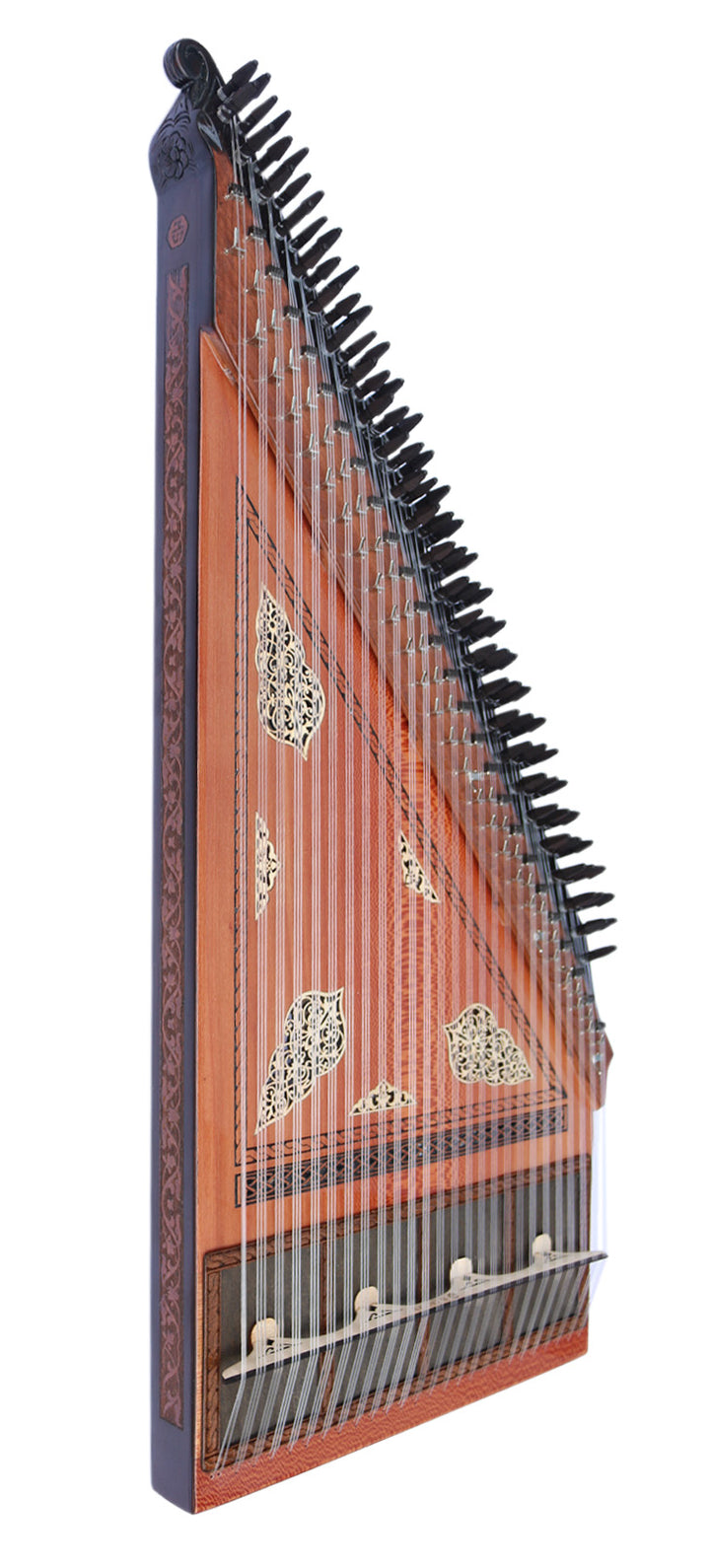 Professional Armenian qanun MKE-5 by Mustafa Saglam with mandal tuning levers