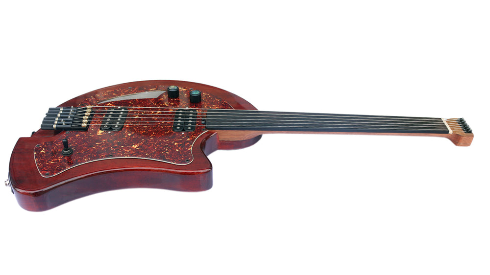 Mahogany electric oud RaksOud 4V by Sala Muzik
