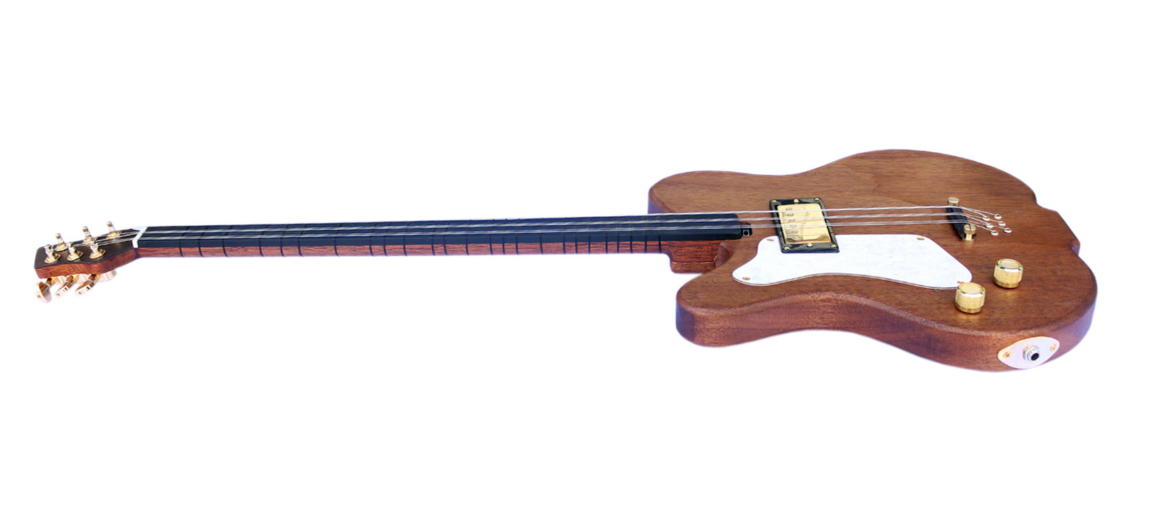 Okoume sol el çağlama CAG-4L el sarım humbucker pickup ile