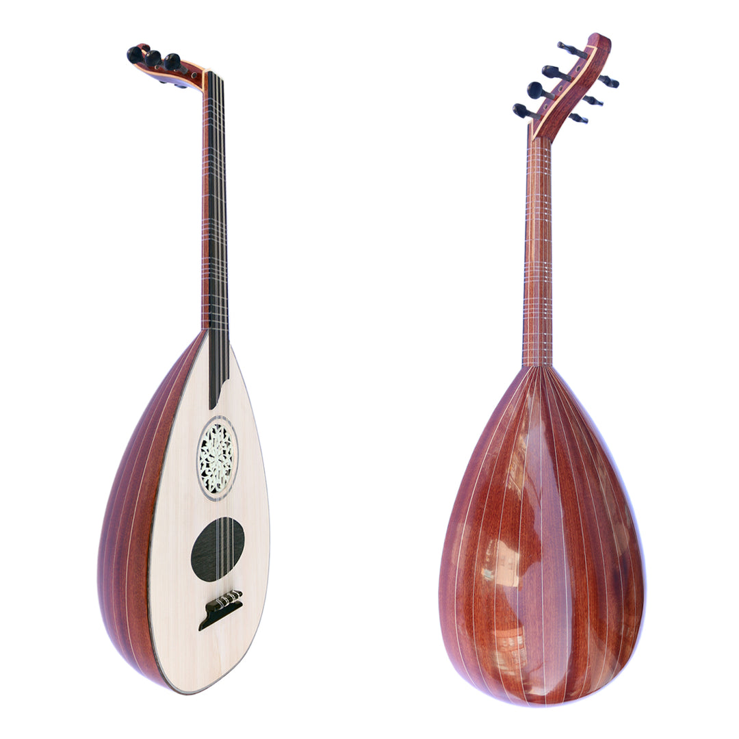 Left-handed Turkish lavta HSL-150L with mahogany bowl and spruce face