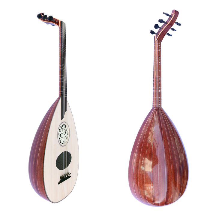 Left-handed Turkish lavta HSL-150L with mahogany bowl and spruce face