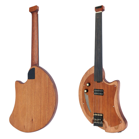 Steel-string electric oud RaksOud Mat with matte finish body