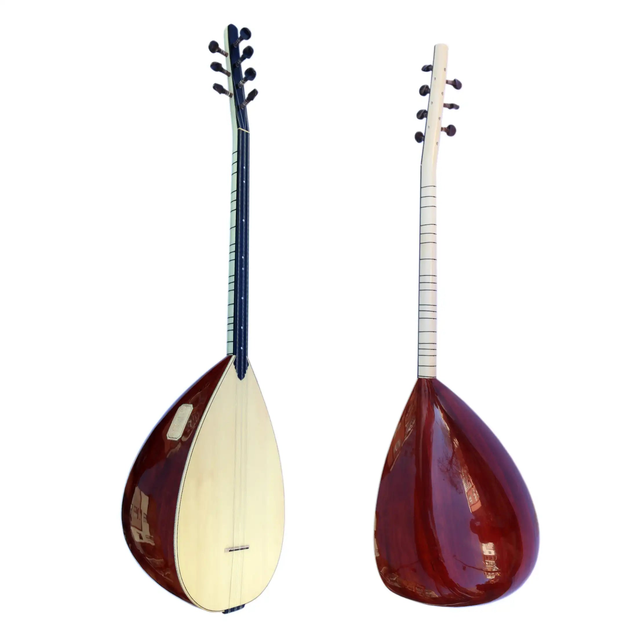 Profesyonel kısa sap elektrik akustik bağlama saz ASB-305 ardıç kasasıyla Sala