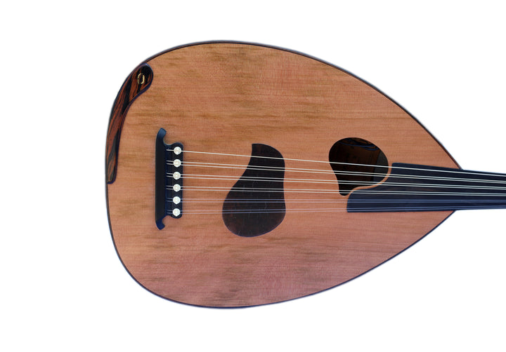 Ebony bowl electric oud PROUD-5 handcrafted by master luthier Mehmet Caymaz