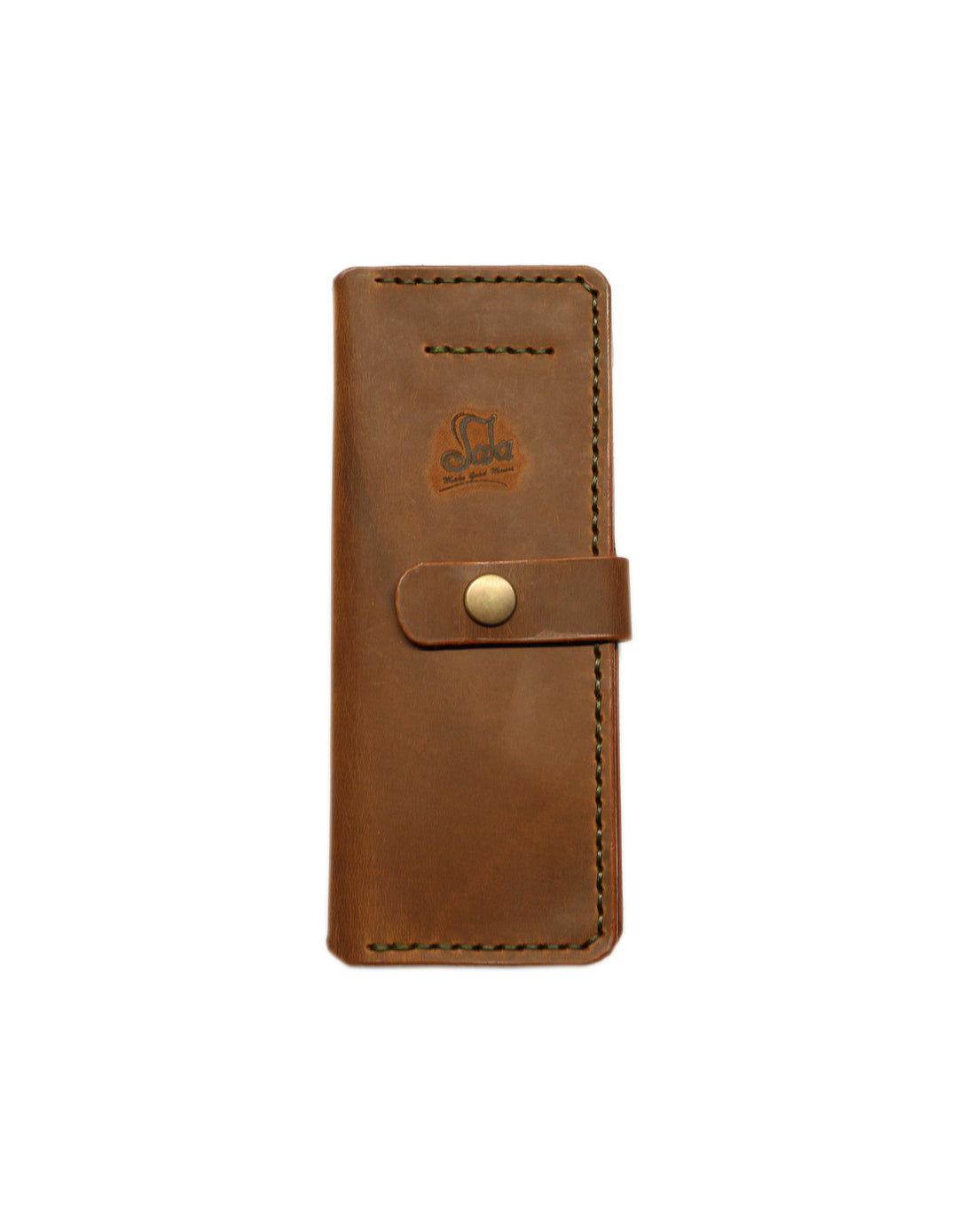 Oud pick wallet MCD-203 craftsmanship and stitching detail