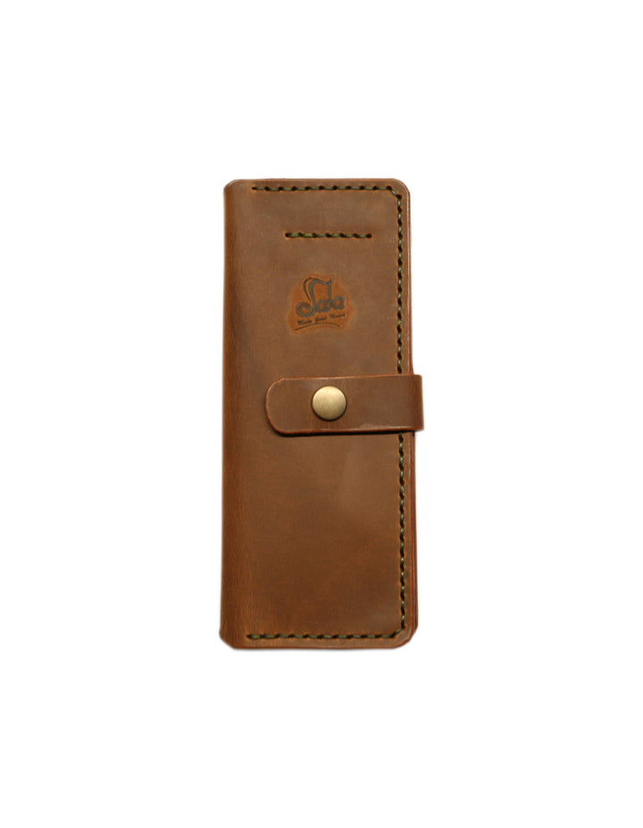 Oud pick wallet MCD-203 craftsmanship and stitching detail