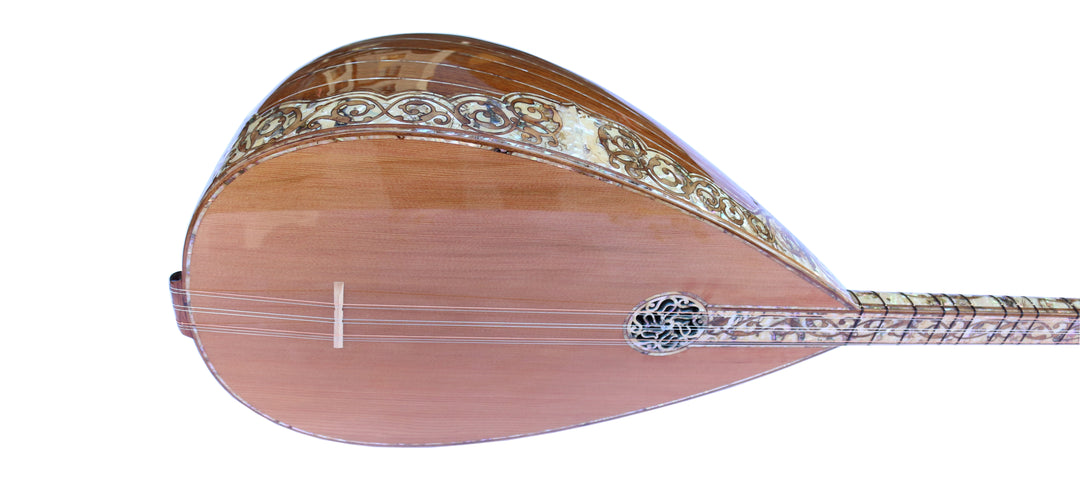 Long neck baglama saz PEARL-1 with pearl inlays for stage by Sala