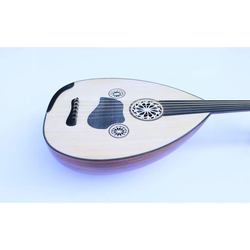 Ovangkol and spruce Turkish oud CM-1 with ebony pickguard and bone rosettes
